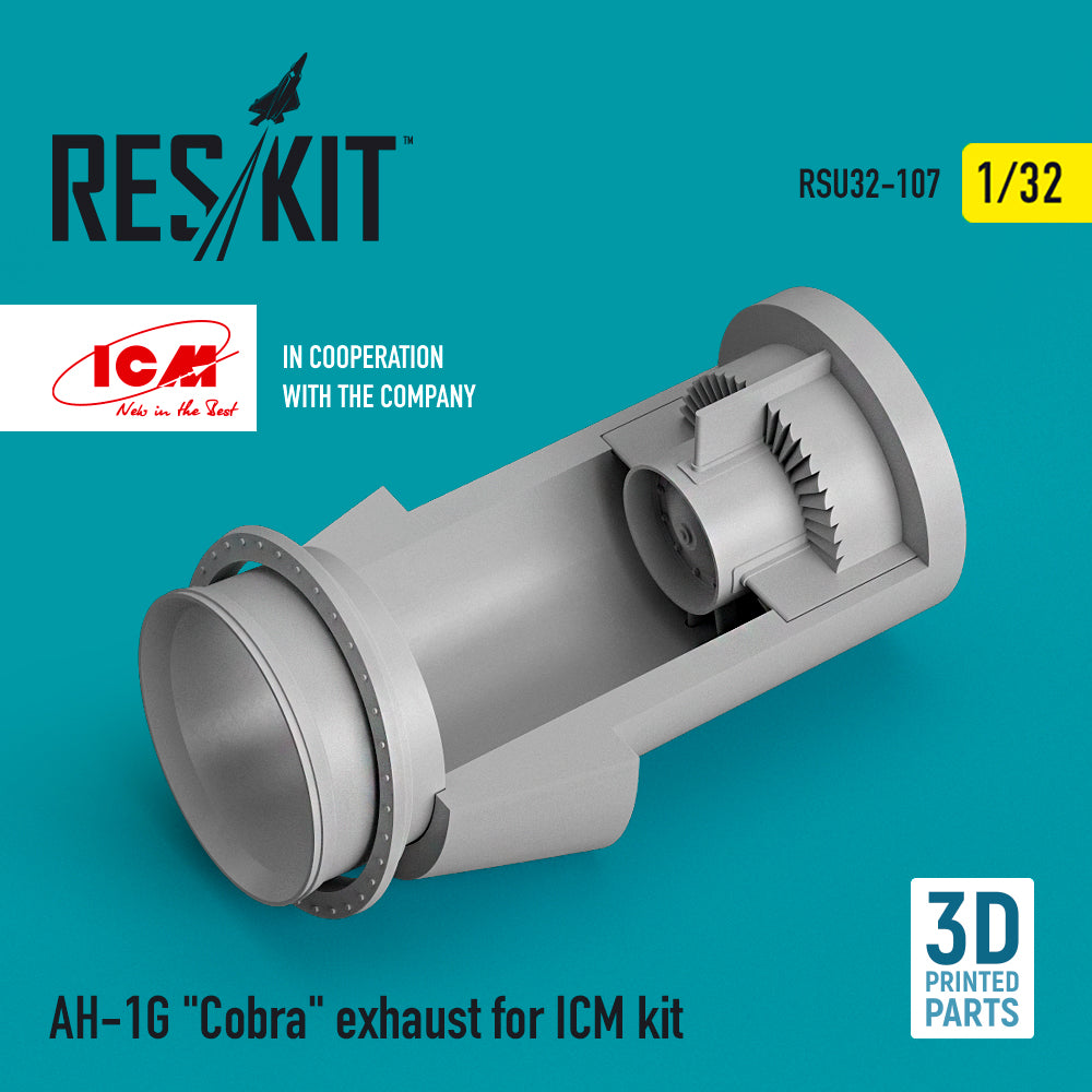 ResKit RSU32-0107 1:32 Bell AH-1G Cobra exhaust