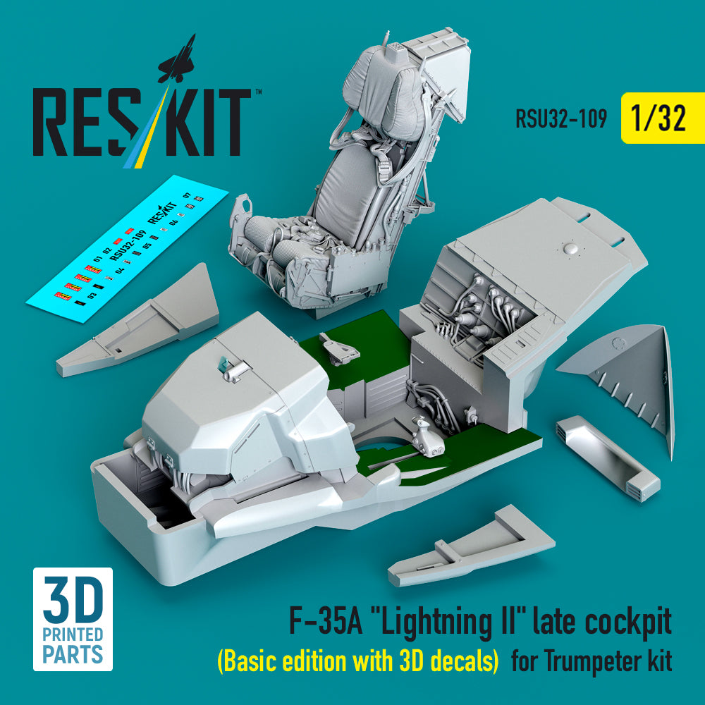 ResKit RSU32-0109 1:32 Lockheed-Martin F-35A Lightning II late cockpit
