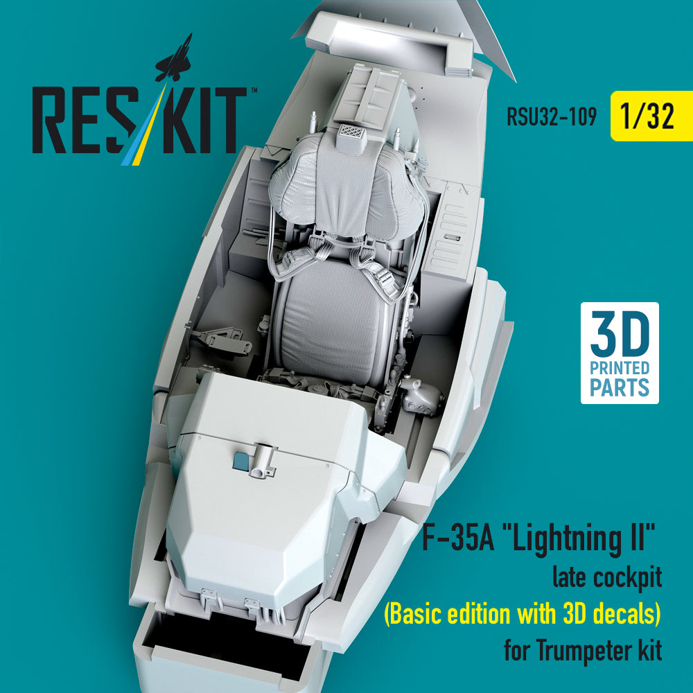 ResKit RSU32-0109 1:32 Lockheed-Martin F-35A Lightning II late cockpit