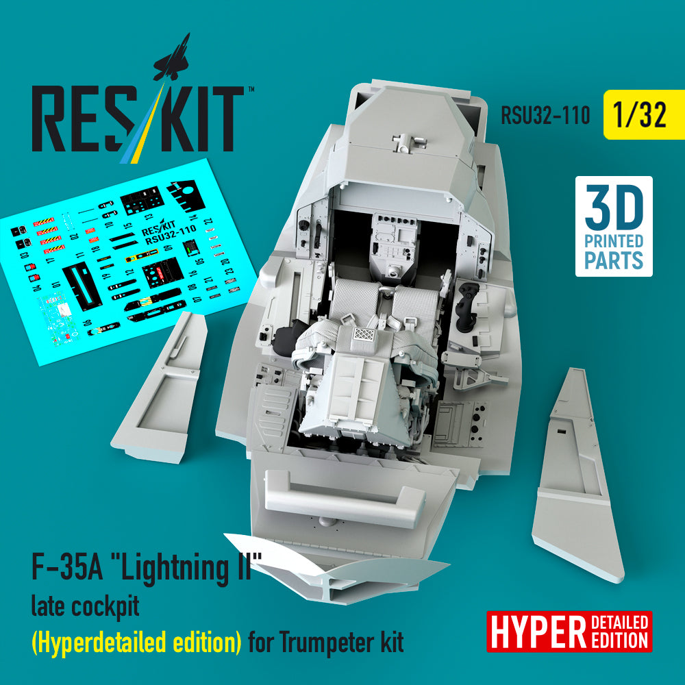ResKit RSU32-0110 1:32 Lockheed-Martin F-35A Lightning II late cockpit