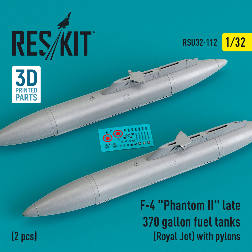 ResKit RSU32-0112 1:32 McDonnell F-4 Phantom II late 370 gallon fuel tanks