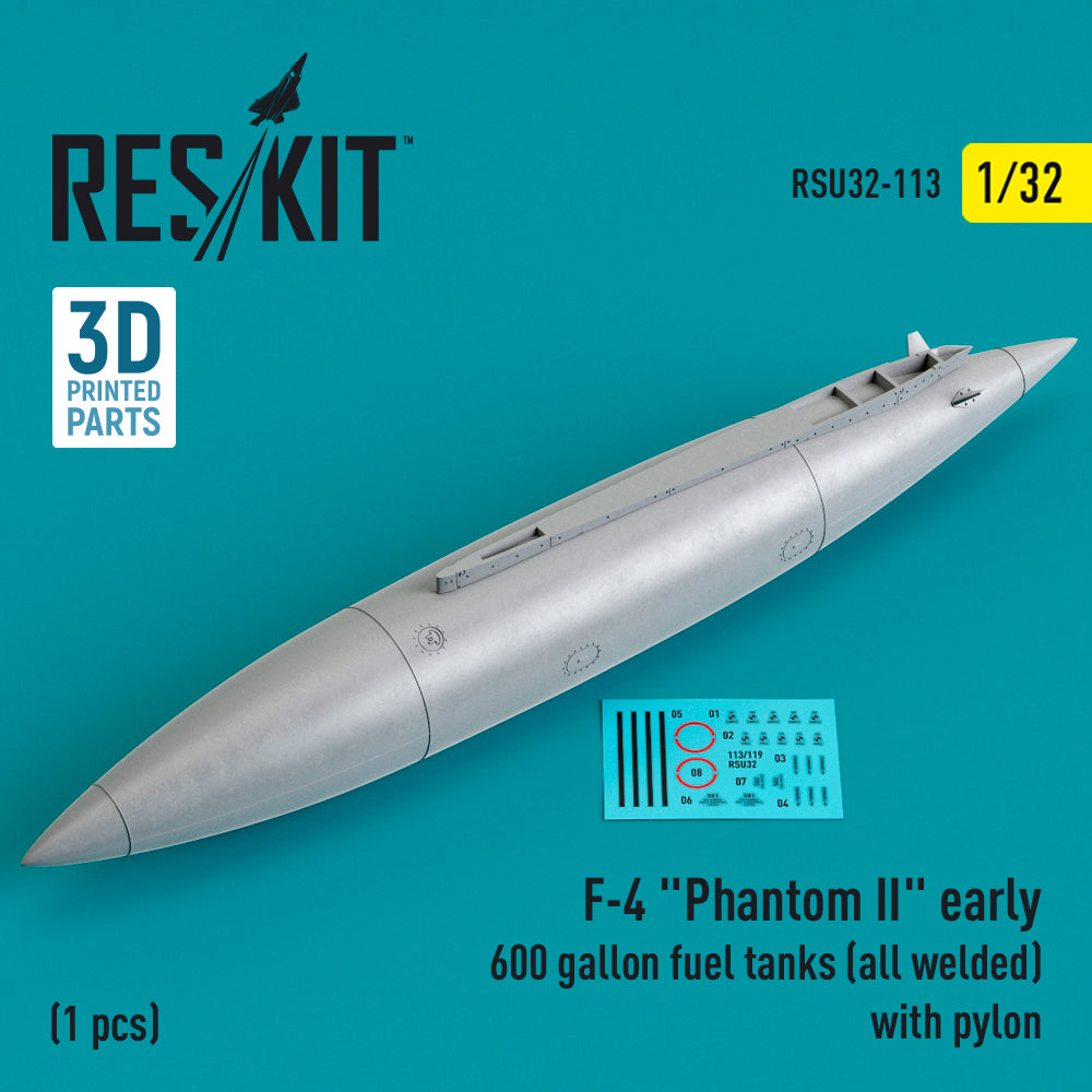 ResKit RSU32-0113 1:32 McDonnell F-4 Phantom II early 600 gallon fuel tanks