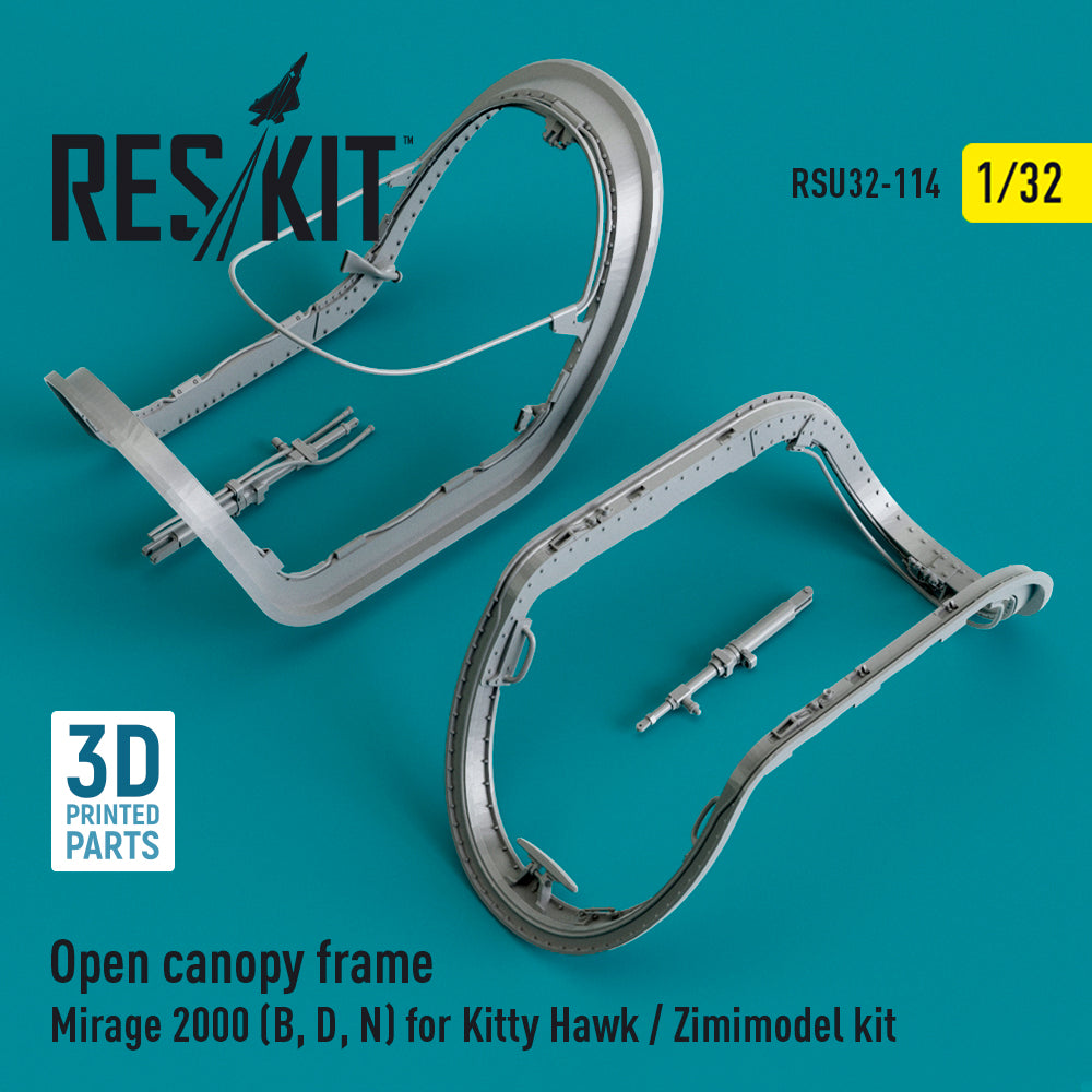 ResKit RSU32-0114 1:32 Open canopy frame Mirage 2000B/2000D/2000N cockpit