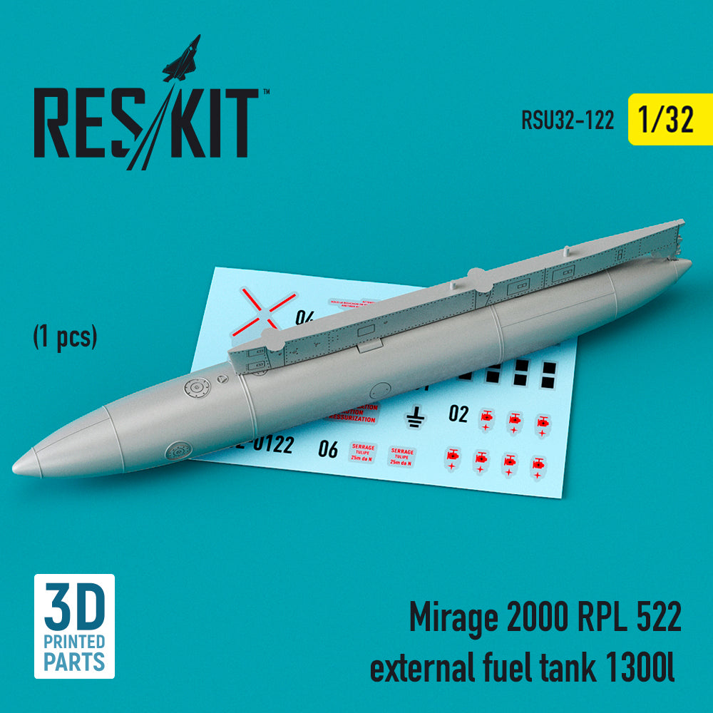 ResKit RSU32-0122 1:32 Mirage 2000 RPL 522 1300lt Fuel Tank