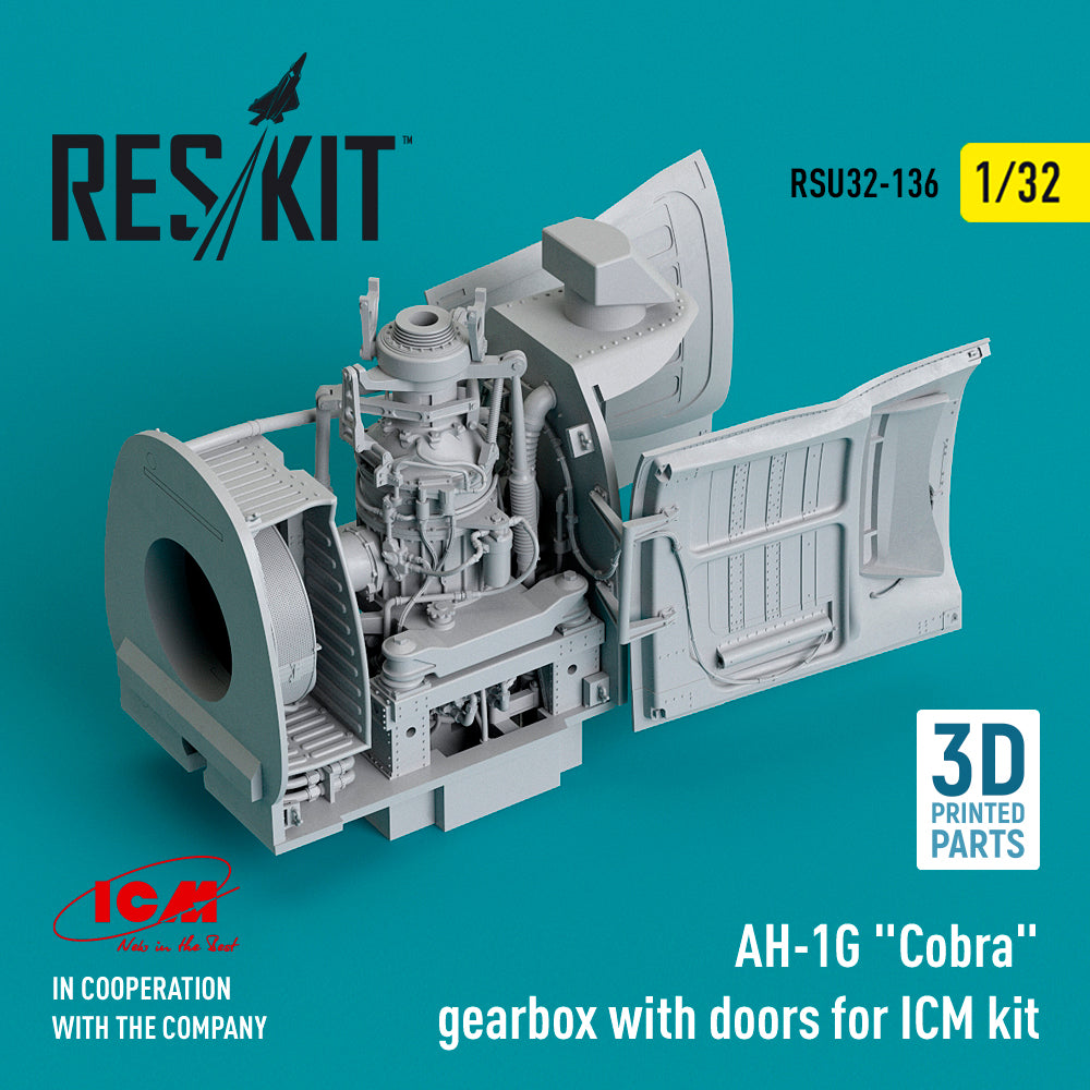 ResKit RSU32-0136 1:32 Bell AH-1G Cobra gearbox with doors