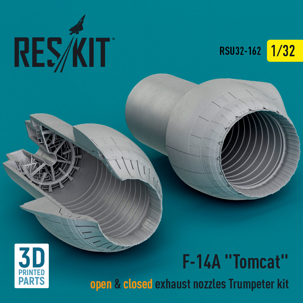 ResKit RSU32-0162 1:32 F-14A Tomcat Exhaust Nozzles (Trumpeter)