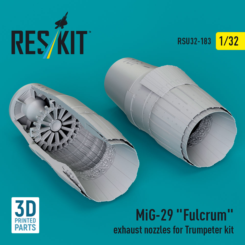 ResKit RSU32-0183 1:32 Mikoyan MiG-29 Fulcrum exhaust nozzles