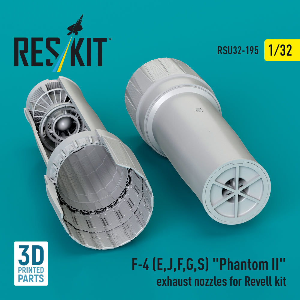 ResKit RSU32-0195 1:32 F-4E/J/F/G/S Phantom II Exhaust Nozzles