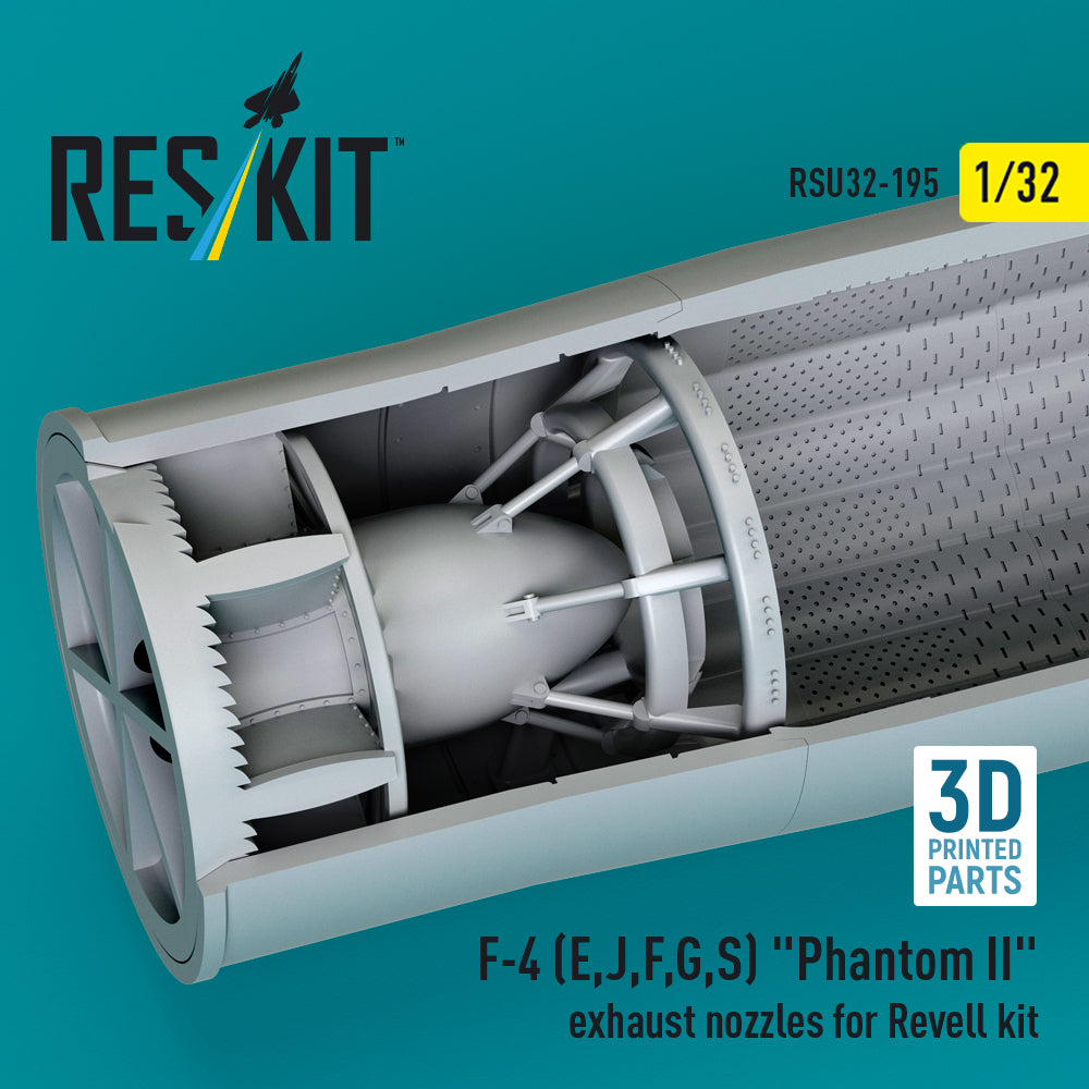 ResKit RSU32-0195 1:32 F-4E/J/F/G/S Phantom II Exhaust Nozzles