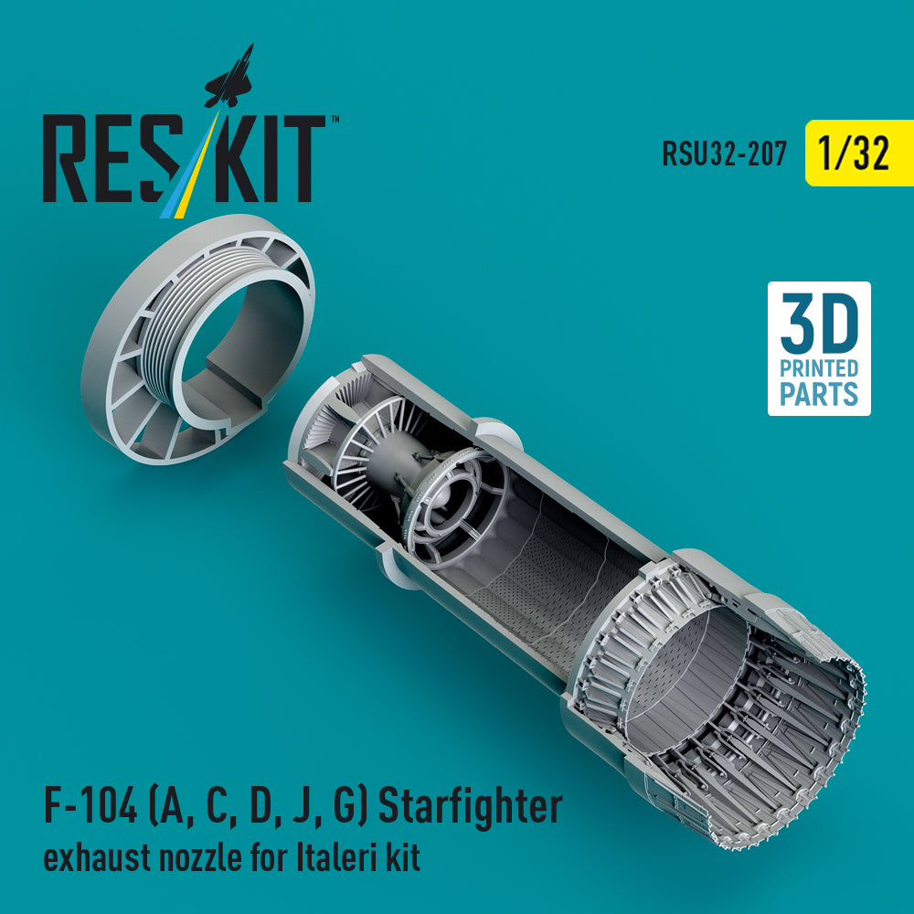 ResKit RSU32-0207 1:32 F-104 (A, C, D, J, G) Starfighter Exhaust Nozzle