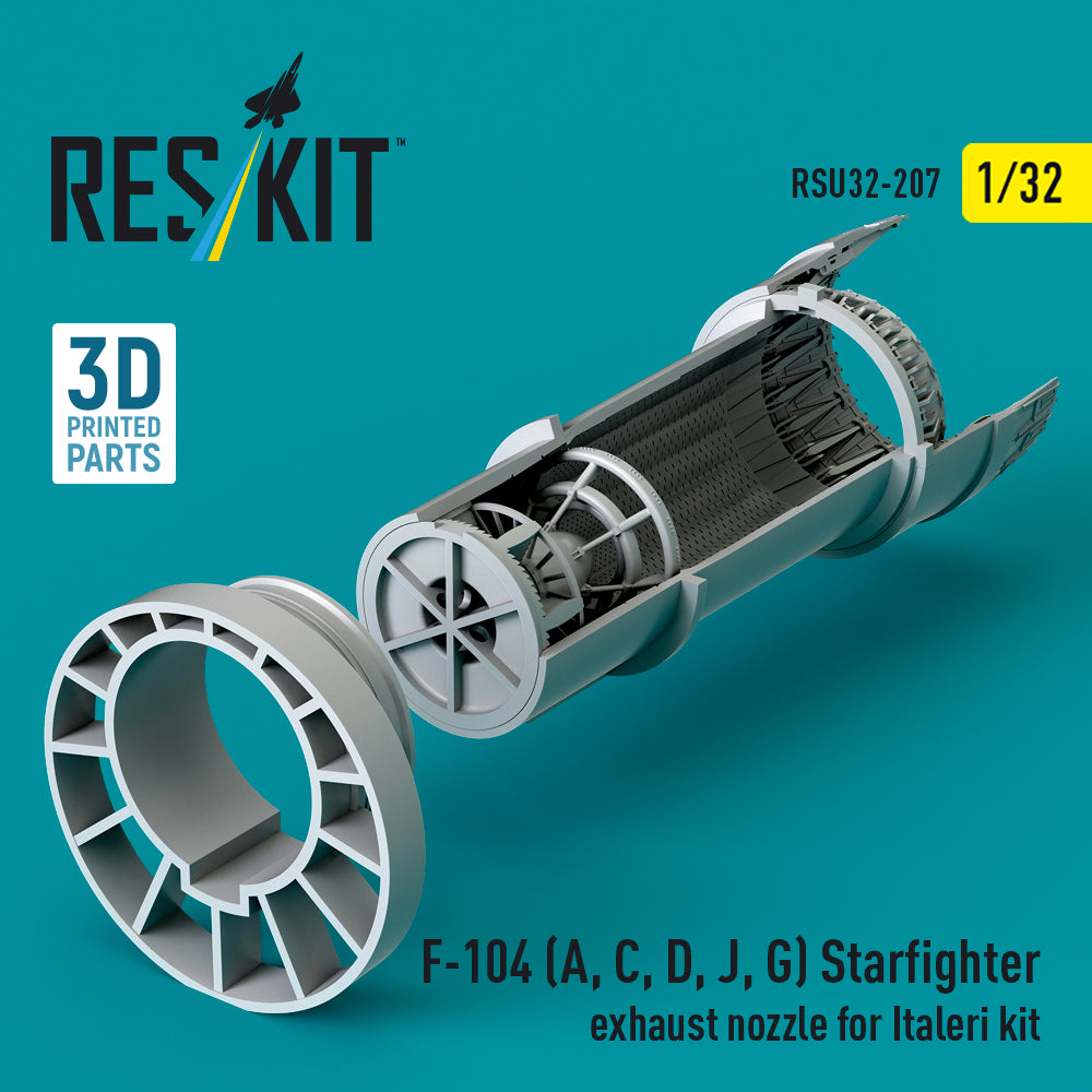 ResKit RSU32-0207 1:32 F-104 (A, C, D, J, G) Starfighter Exhaust Nozzle