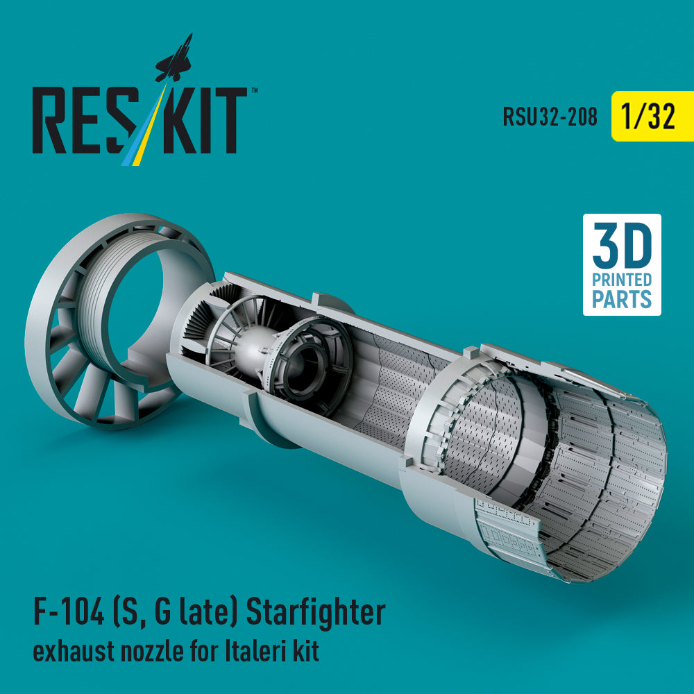 ResKit RSU32-0208 1:32 Lockheed F-104S, F-104G late) Starfighter exhaust nozzle