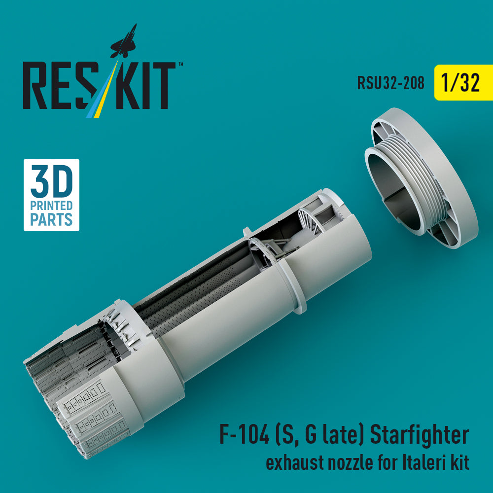 ResKit RSU32-0208 1:32 Lockheed F-104S, F-104G late) Starfighter exhaust nozzle