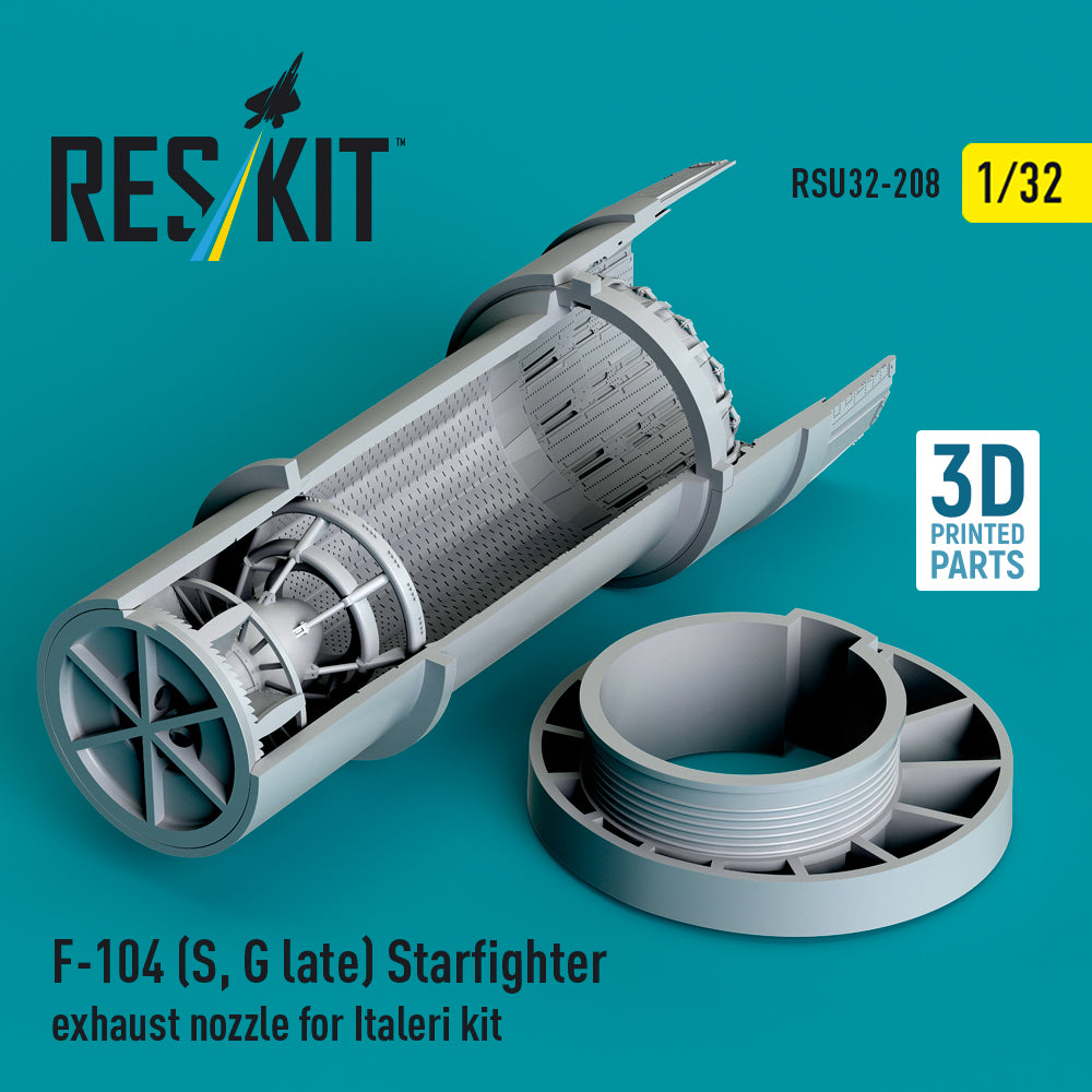 ResKit RSU32-0208 1:32 Lockheed F-104S, F-104G late) Starfighter exhaust nozzle