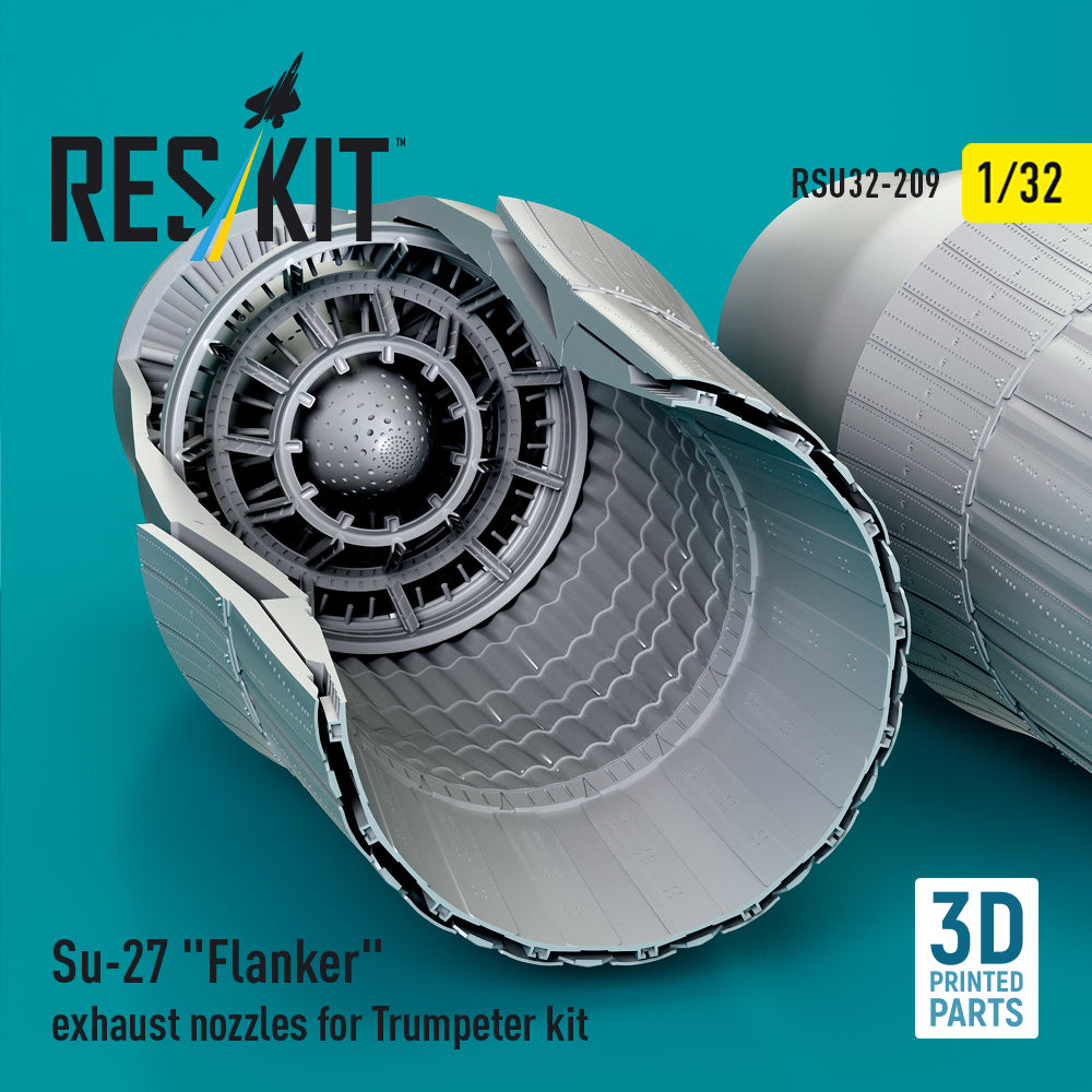 ResKit RSU32-0209 1:32 Sukhoi Su-27 Flanker exhaust nozzles