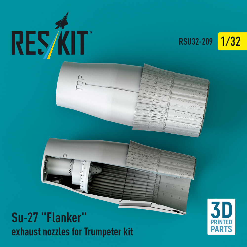 ResKit RSU32-0209 1:32 Sukhoi Su-27 Flanker exhaust nozzles
