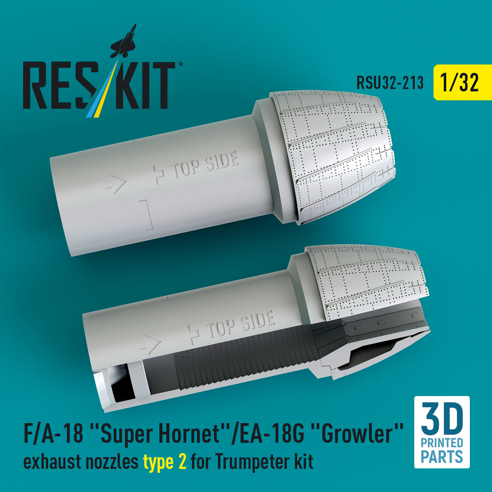 ResKit RSU32-0213 1:32 F/A-18 Super Hornet/EA-18G Growler exhaust nozzles 2type