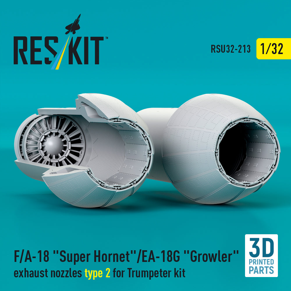 ResKit RSU32-0213 1:32 F/A-18 Super Hornet/EA-18G Growler exhaust nozzles 2type