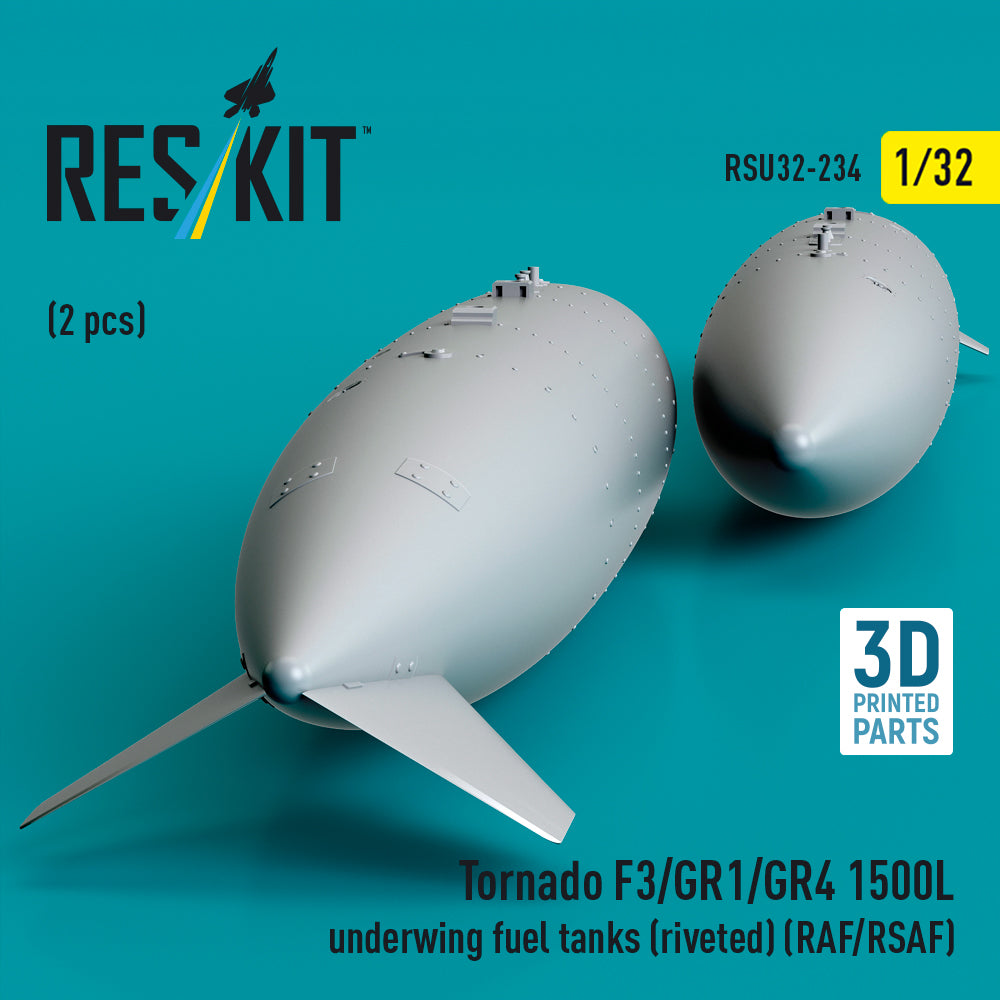 ResKit RSU32-0234 1:32 Panavia Tornado F.3/GR.1/GR.4 1500L underwing fuel tanks
