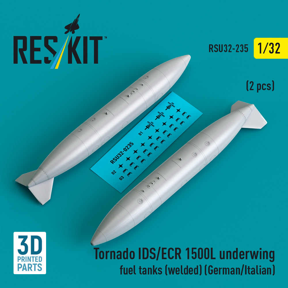 ResKit RSU32-0235 1:32 Panavia Tornado IDS/ECR 1500L underwing fuel tanks