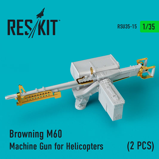 ResKit RSU35-0015 1:35 Browning M60 Machine Gun for Helicopters