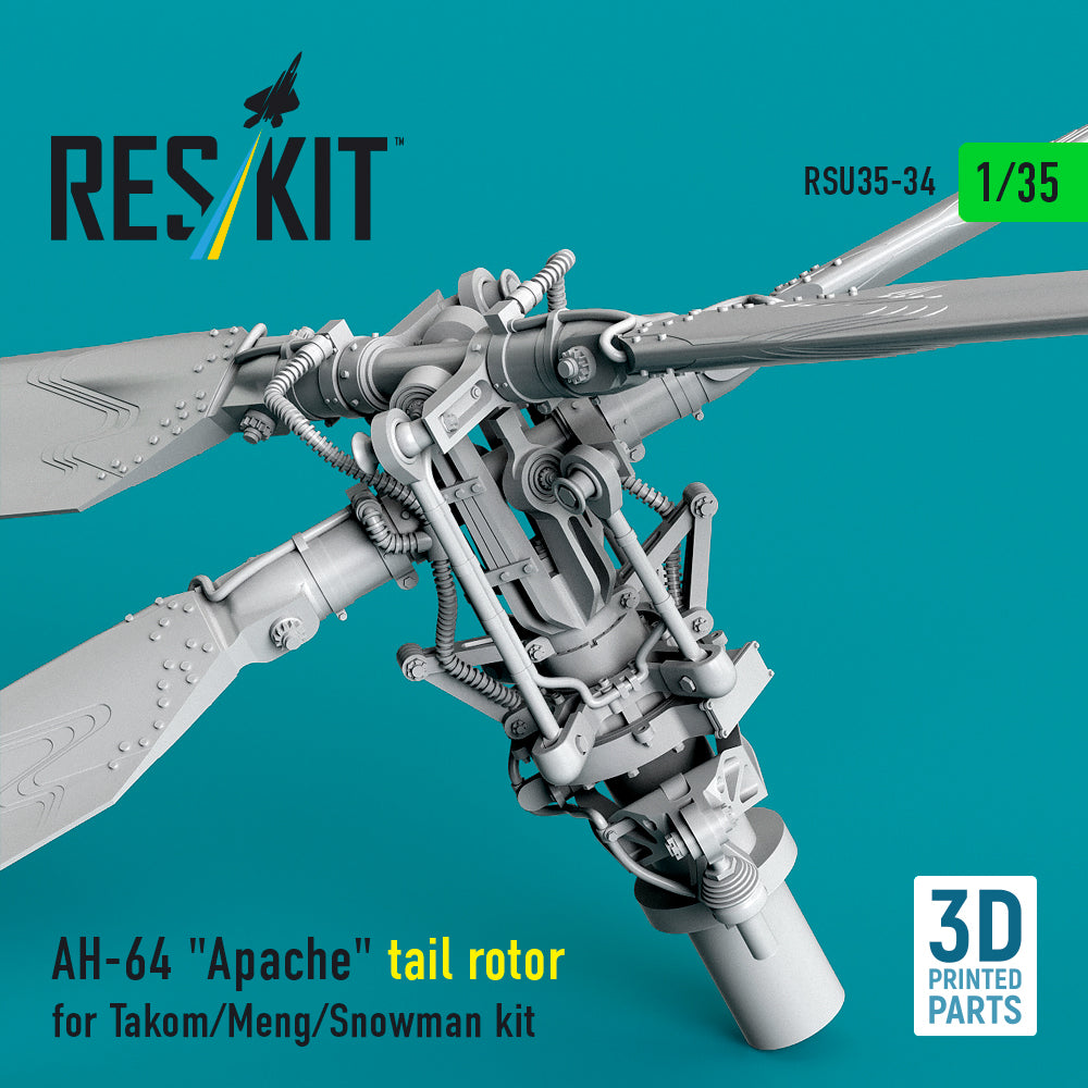 ResKit RSU35-0034 1:35 Bell/AH-64 Apache tail rotor for Takom/Meng/Snowman kit