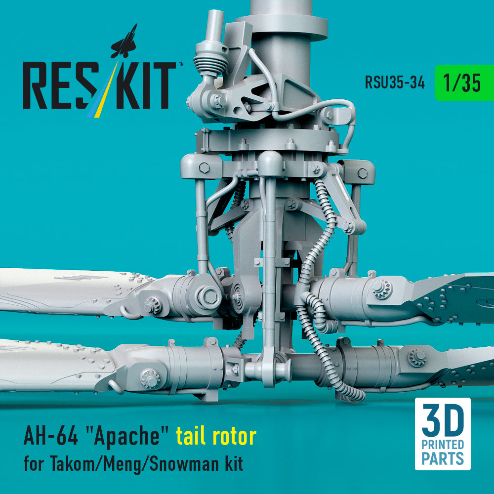 ResKit RSU35-0034 1:35 Bell/AH-64 Apache tail rotor for Takom/Meng/Snowman kit