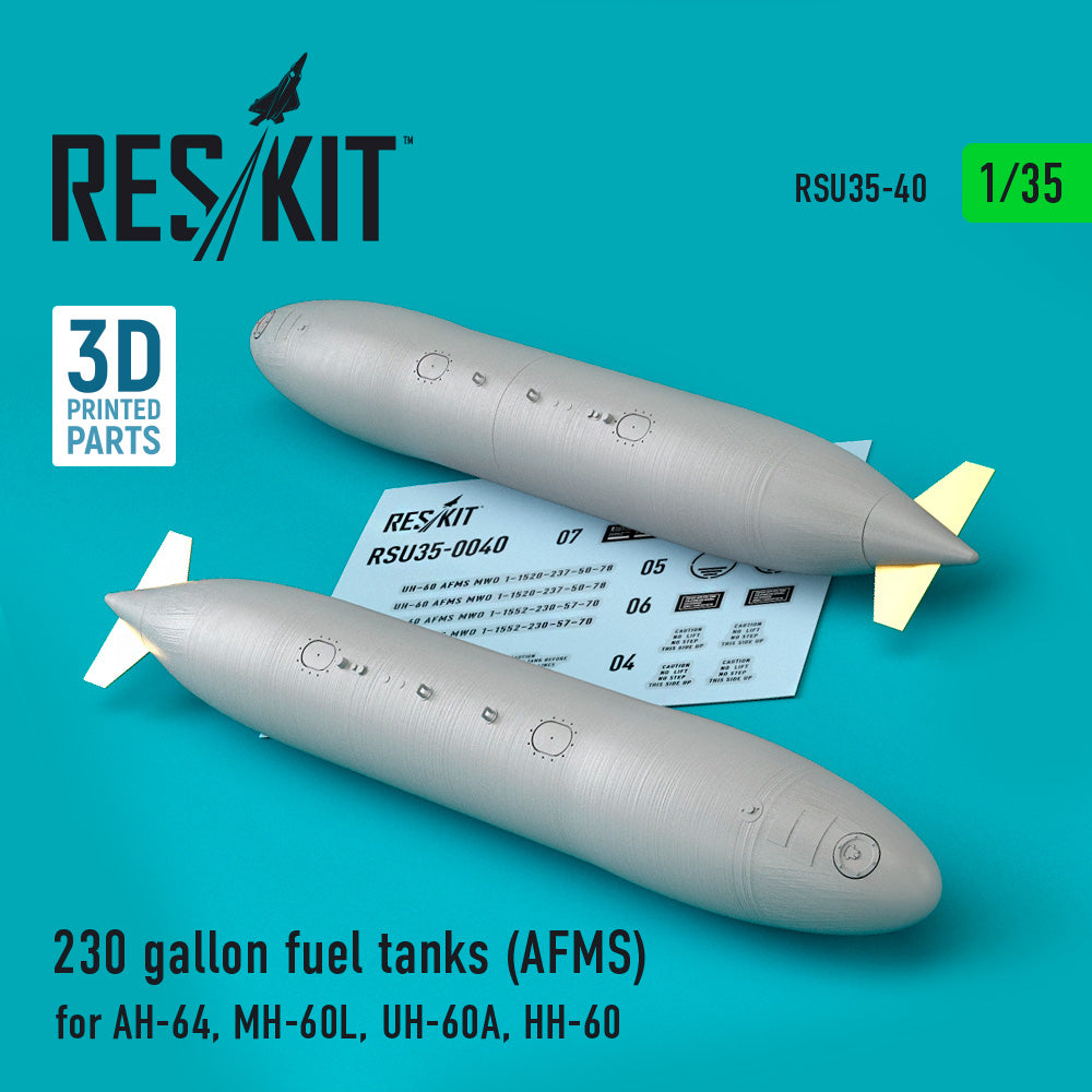 ResKit RSU35-0040 1:35 230 gallon fuel tanks