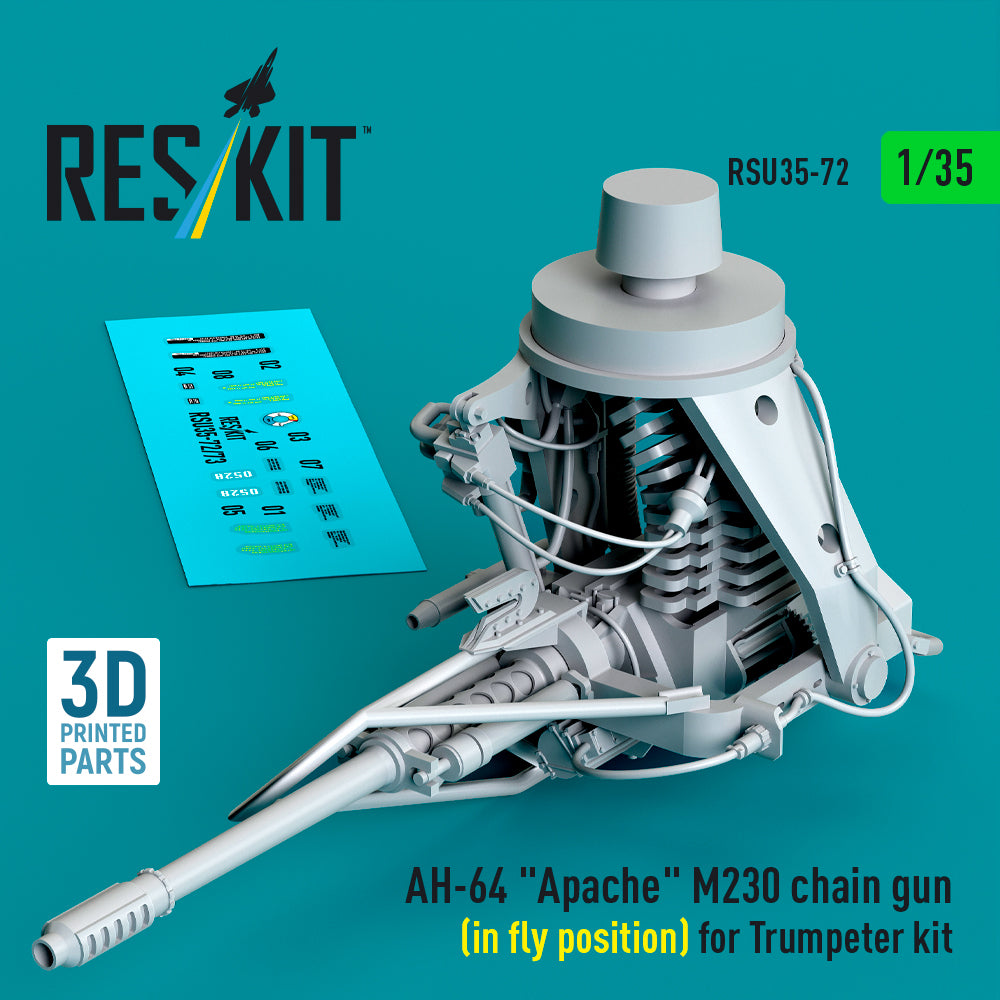 ResKit RSU35-0072 1:35 Bell/Boeing AH-64 Apache M230 chain gun