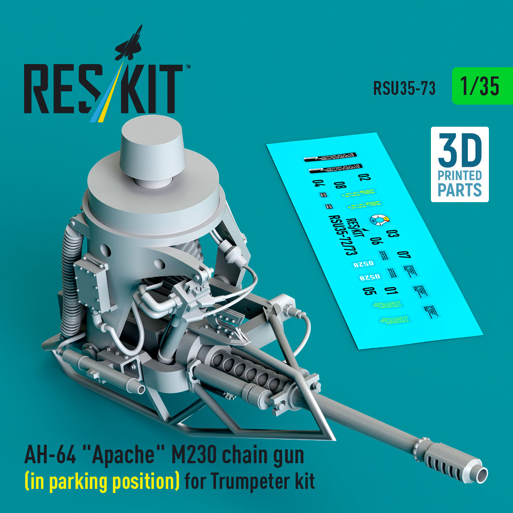 ResKit RSU35-0073 1:35 Bell/Boeing AH-64 Apache M230 chain gun