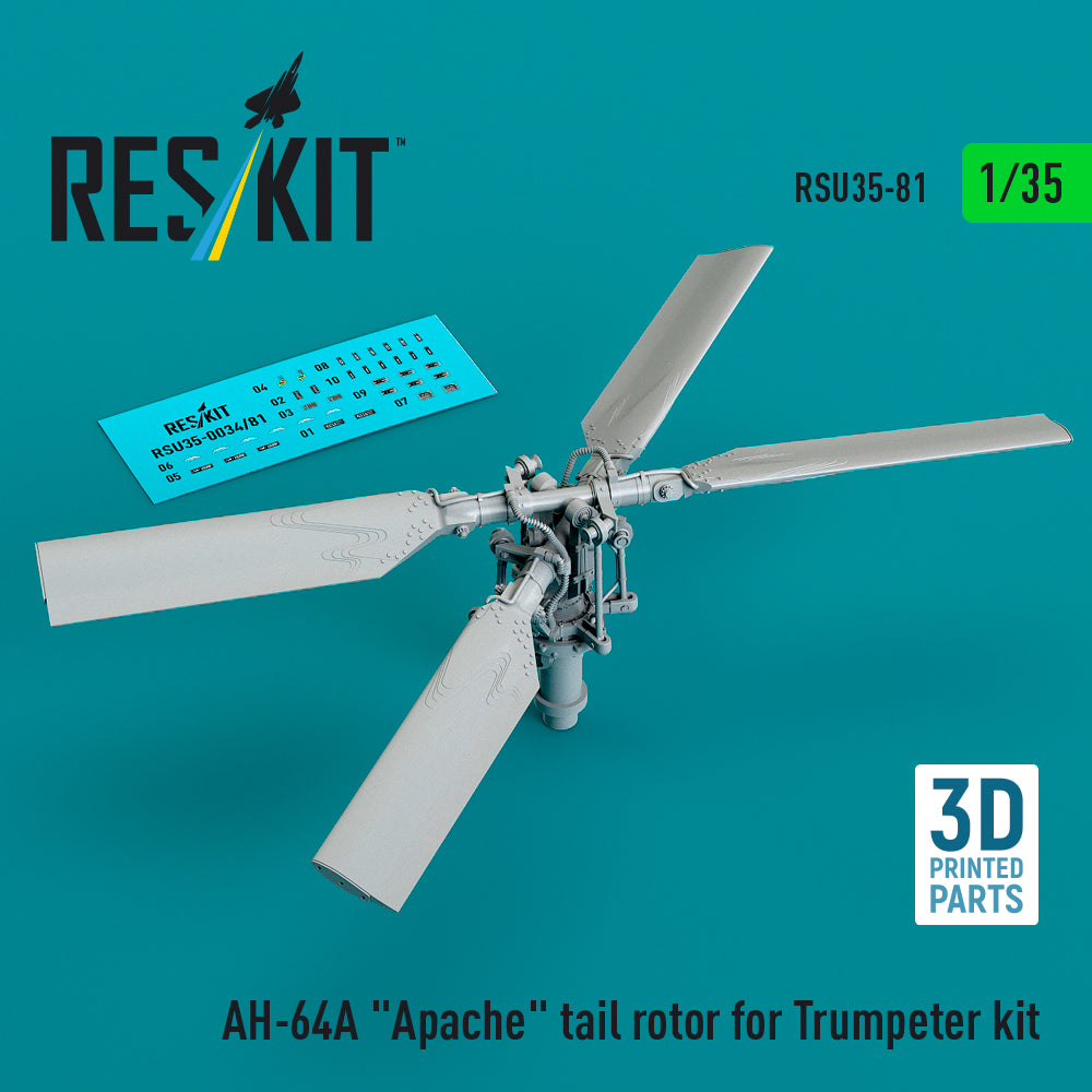 ResKit RSU35-0081 1:35 Bell/Boeing AH-64A Apache tail rotor