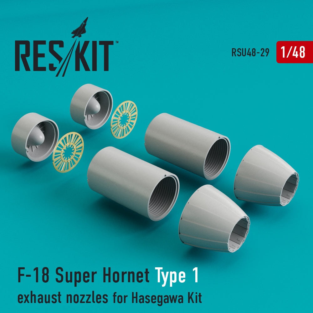 ResKit RSU48-0029 1:48 F/A-18E F/A-18F Super Hornet Type 1 exhaust nozzles