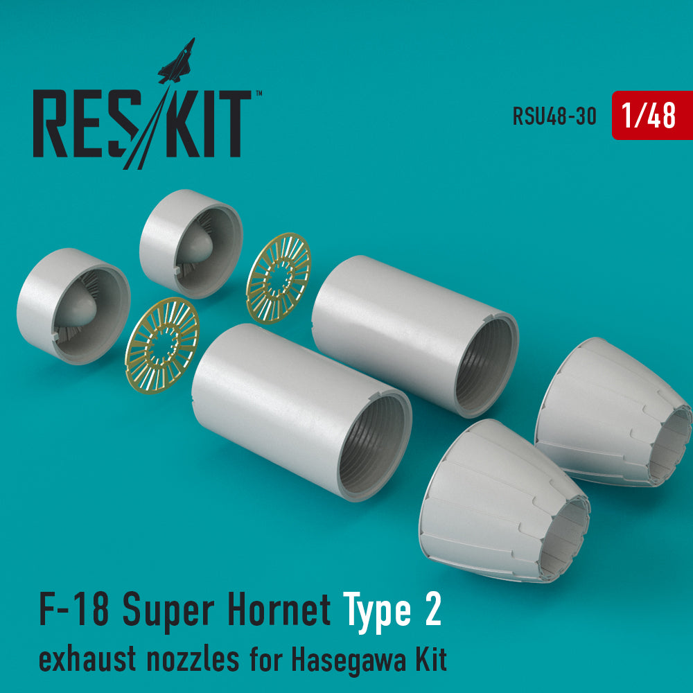 ResKit RSU48-0030 1:48 F/A-18E F/A-18F Super Hornet Type 2 exhaust nozzles