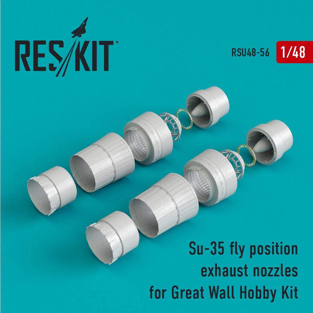 ResKit RSU48-0056 1:48 Sukhoi Su-35 fly position exhaust nozzles