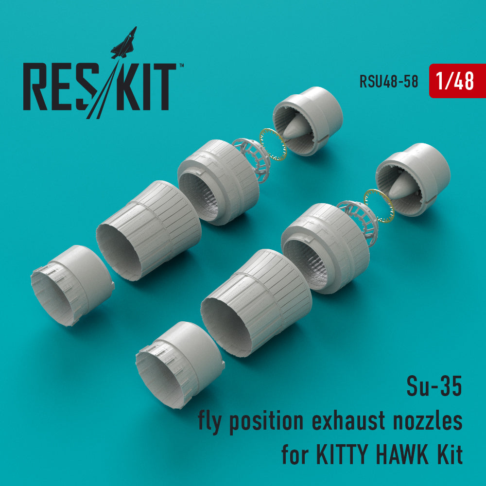 ResKit RSU48-0058 1:48 Sukhoi Su-35 flying position exhaust nozzles