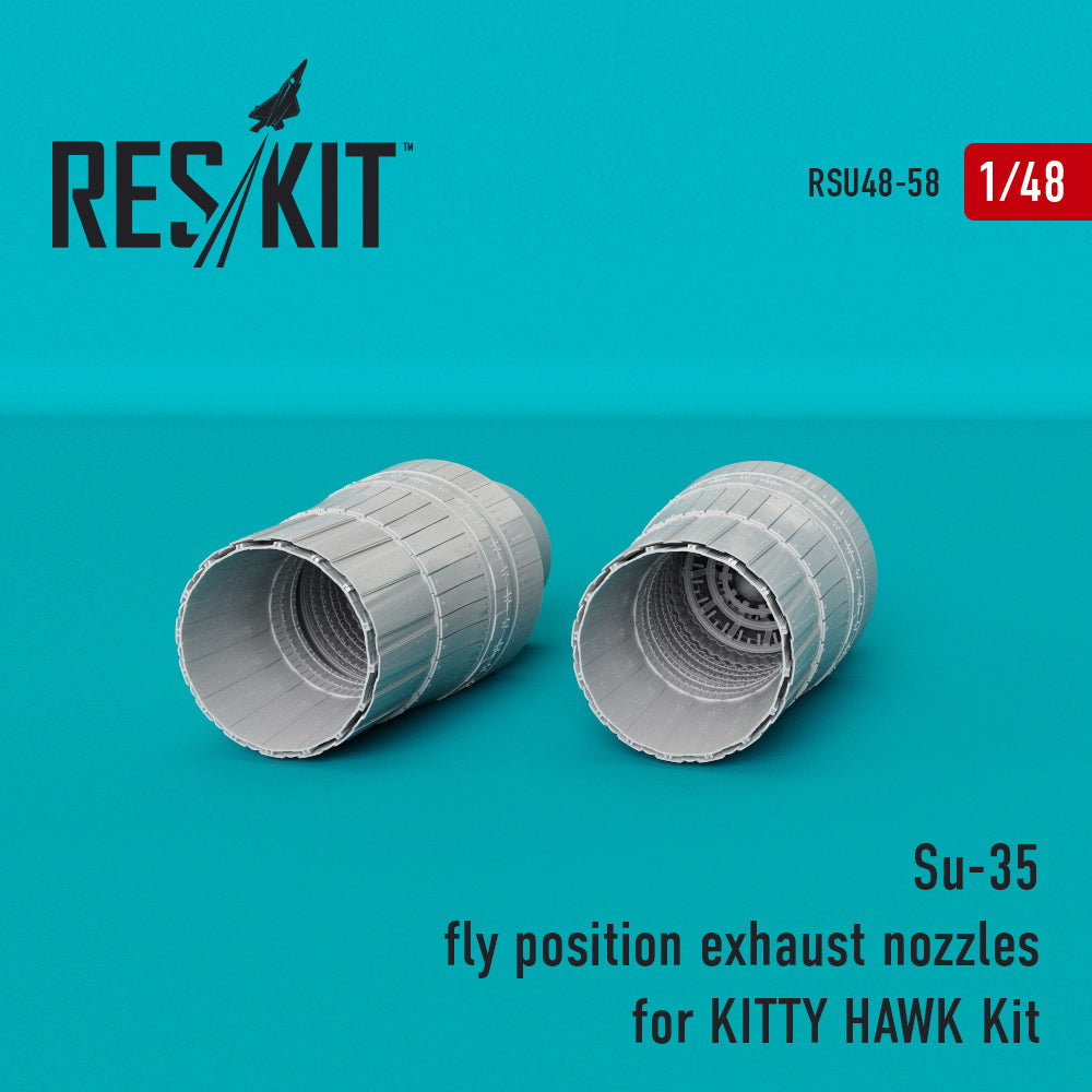 ResKit RSU48-0058 1:48 Sukhoi Su-35 flying position exhaust nozzles