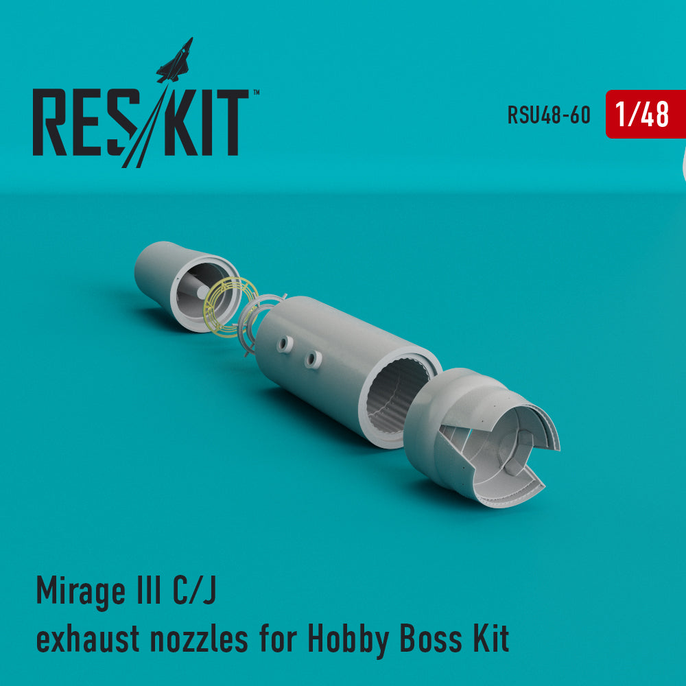 ResKit RSU48-0060 1:48 Dassault_Mirage IIIC/J exhaust nozzles