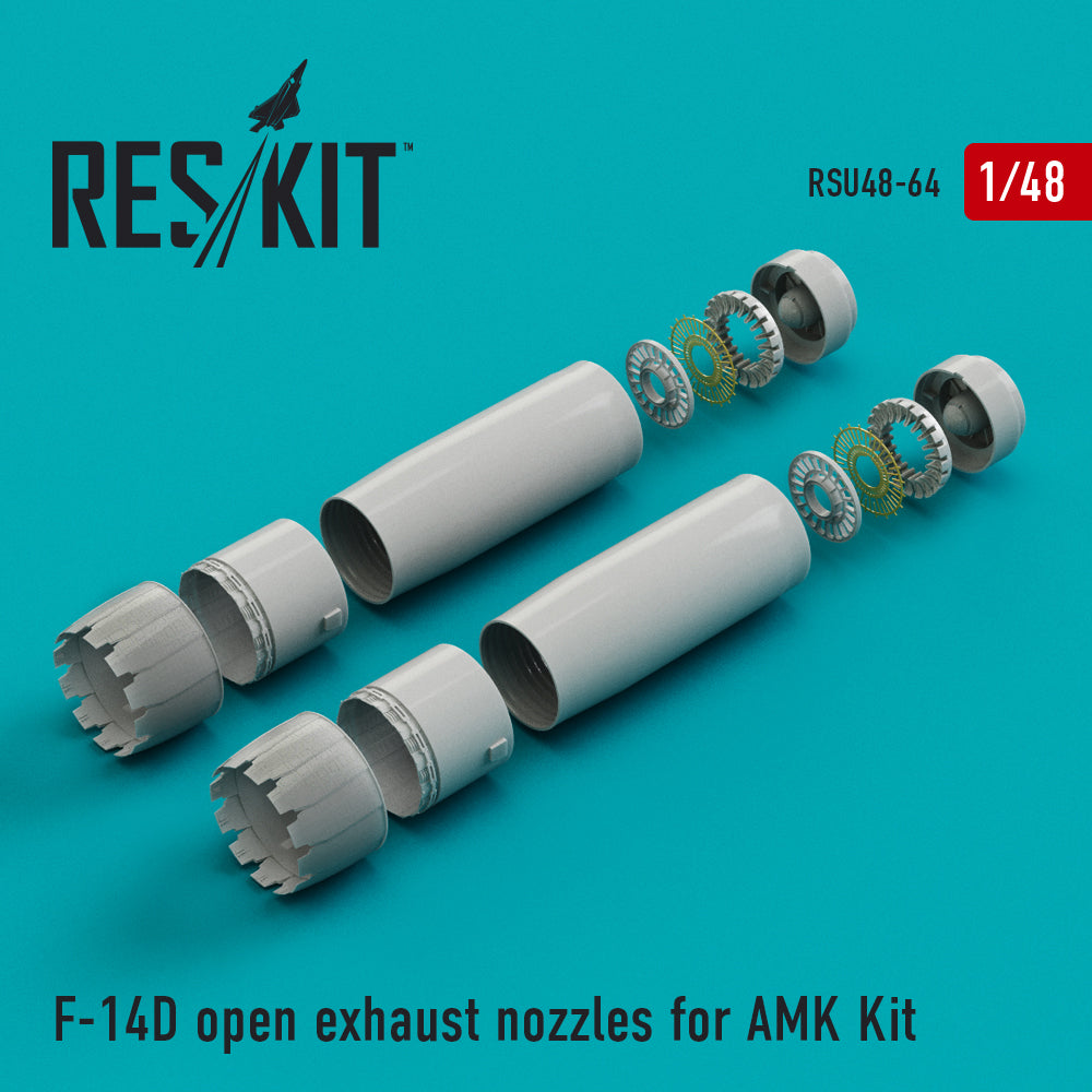 ResKit RSU48-0064 1:48 Grumman F-14D Tomcat open exhaust nozzles
