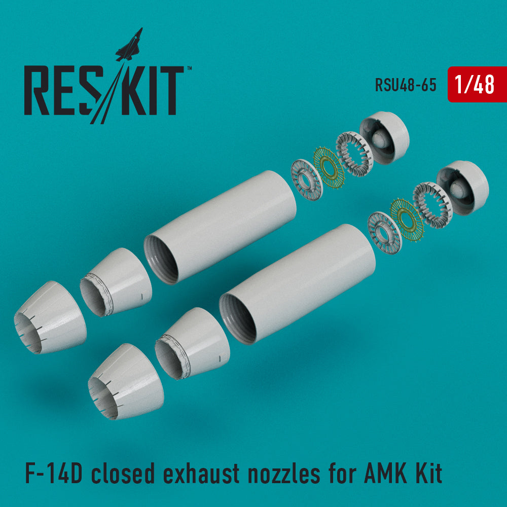 ResKit RSU48-0065 1:48 Grumman F-14D Tomcat closed exhaust nozzles