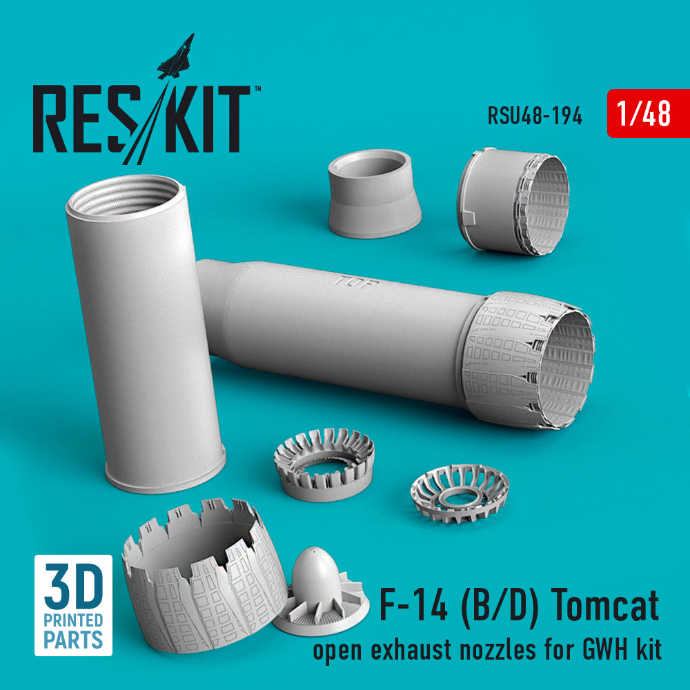 ResKit RSU48-0194 1:48 Grumman F-14B/F-14D Tomcat open exhaust nozzles