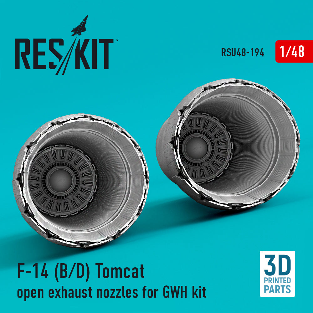 ResKit RSU48-0194 1:48 Grumman F-14B/F-14D Tomcat open exhaust nozzles