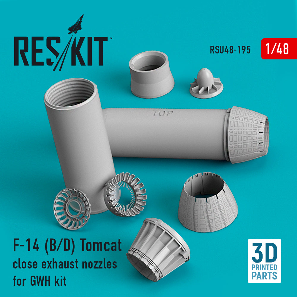 ResKit RSU48-0195 1:48 Grumman F-14B/F-14D) Tomcat close exhaust nozzles