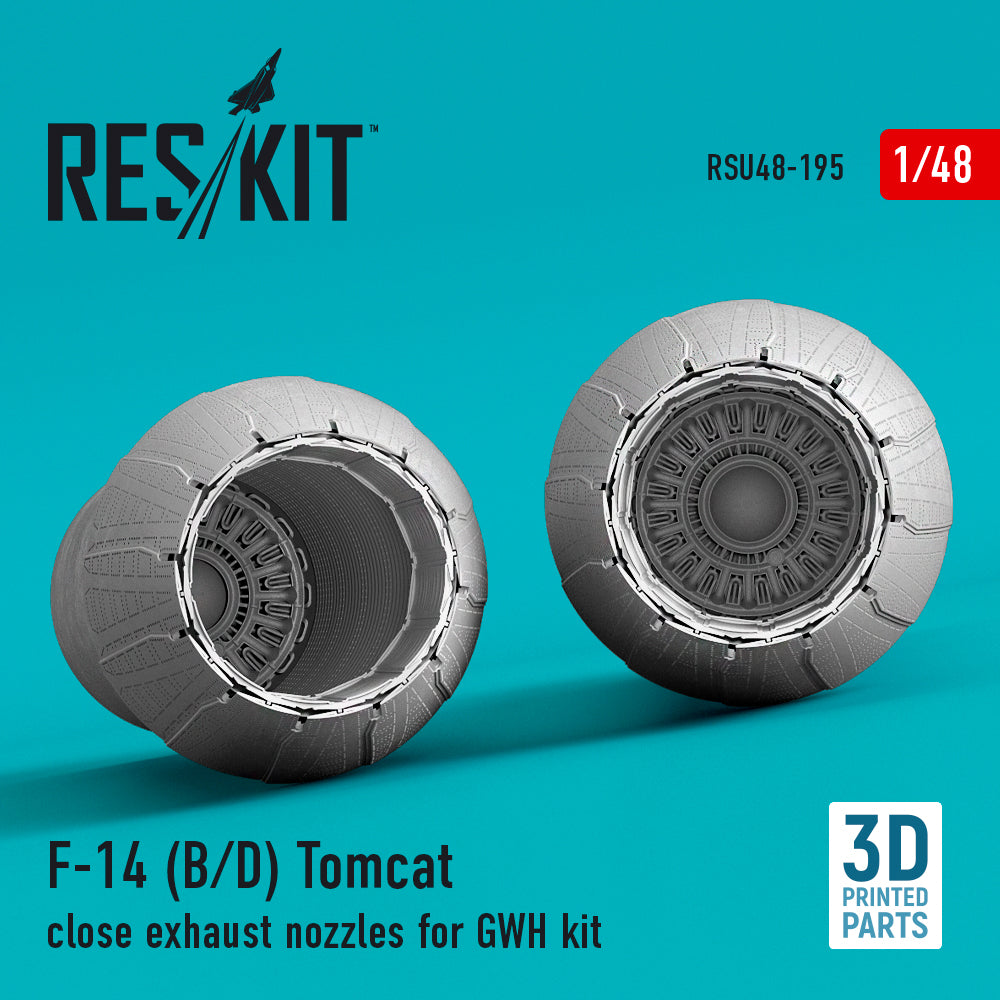 ResKit RSU48-0195 1:48 Grumman F-14B/F-14D) Tomcat close exhaust nozzles
