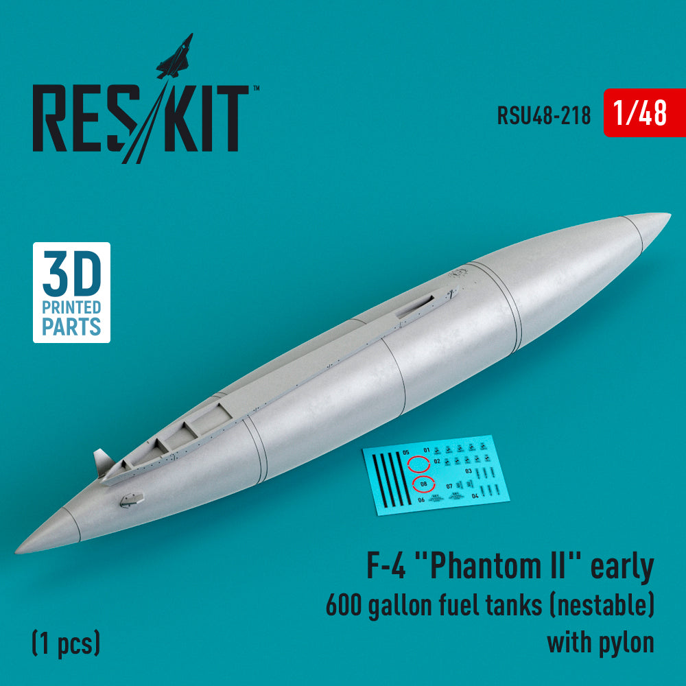 ResKit RSU48-0218 1:48 McDonnell F-4 Phantom II early 600 gallon fuel tanks