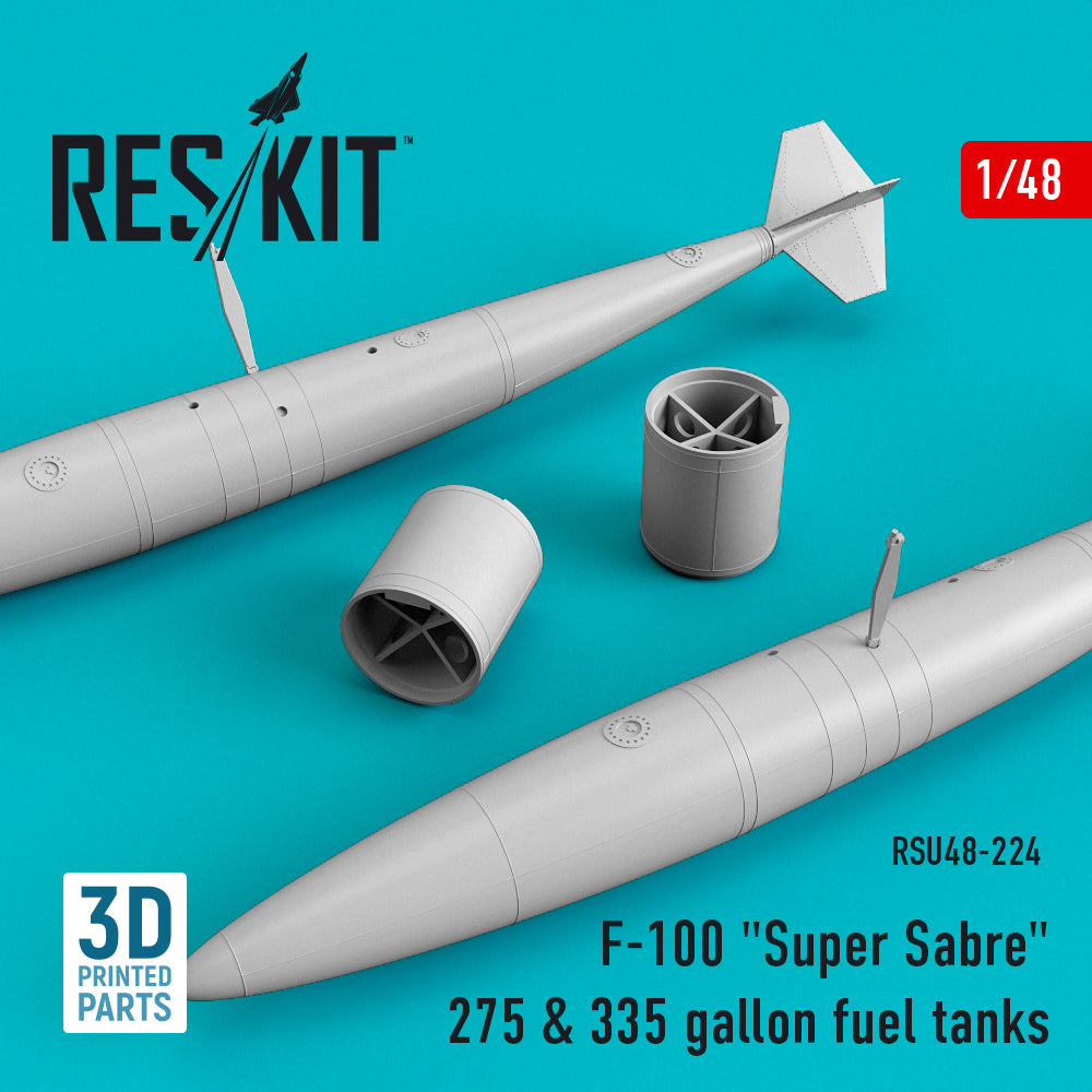 ResKit RSU48-0224 1:48 F-100D Super Sabre 275/335gal Tanks