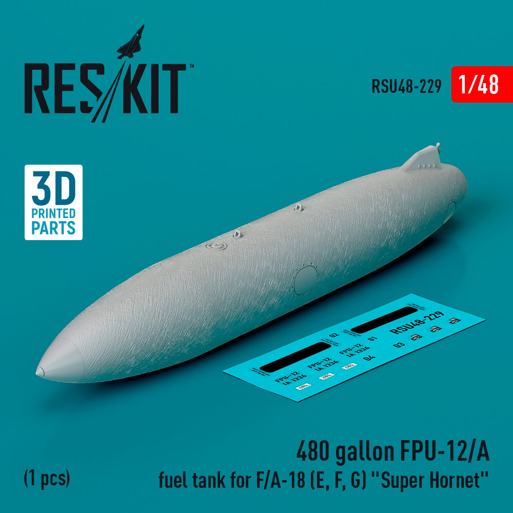 ResKit RSU48-0229 1:48 F/A-18E/F/G Super Hornet 480gal Tank