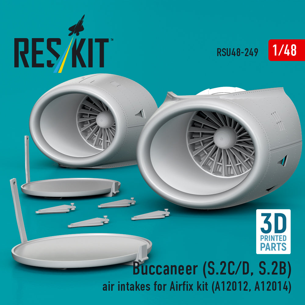 ResKit RSU48-0249 1:48 Blackburn Buccaneer S.2C/D, S.2B air intakes