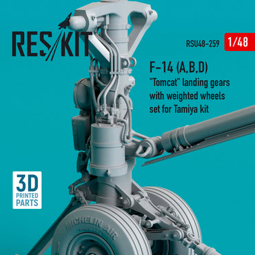 ResKit RSU48-0259 1:48 F-14 Tomcat Metal Landing Gear & Wheels