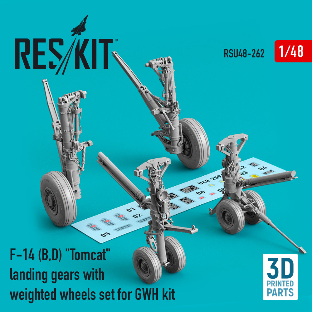 ResKit RSU48-0262 1:48 F-14B/D Tomcat Landing Gear & Wheels