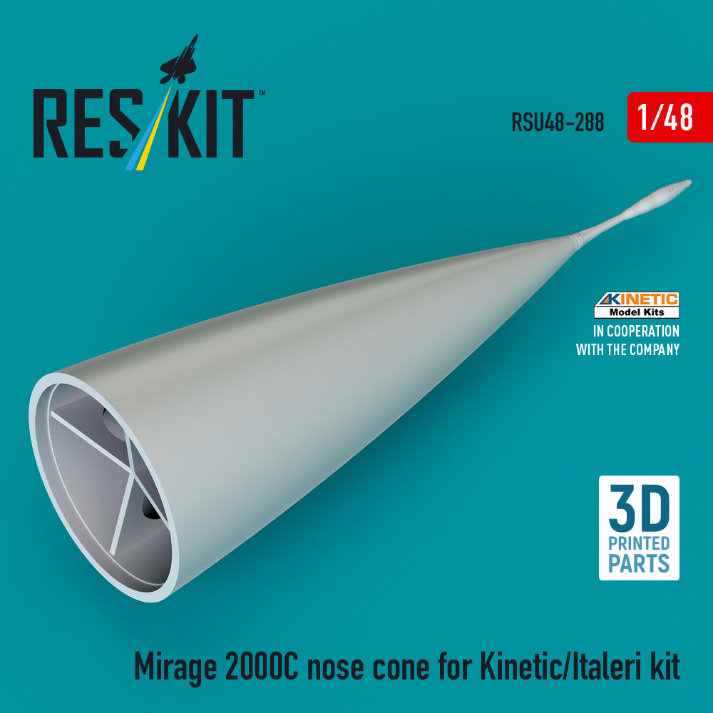 ResKit RSU48-0288 1:48 Dassault_Mirage 2000C nose cone for Kinetic/Italeri kits